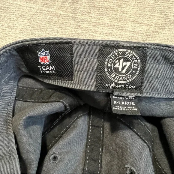 47 Brand Adult NFL Football Seattle Seahawks Blue Fitted Hat XL - Picture 6 of 6